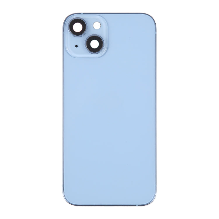 For iPhone 14 Battery Back Cover with Middle Frame / Side Keys(Blue) -  by PMC TechLife | Online Shopping South Africa | PMC TechLife