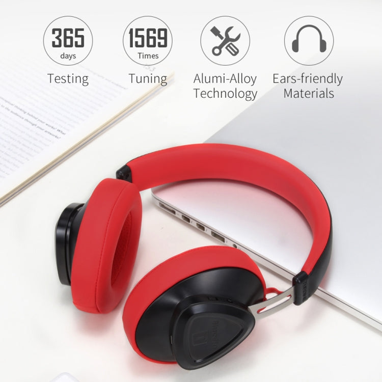 Bluedio TMS Bluetooth Version 5.0 Headset Bluetooth Headset Can Connect Cloud Data to APP(Red) - Headset & Headphone by Bluedio | Online Shopping South Africa | PMC Jewellery