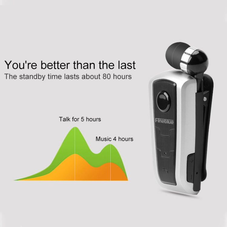 Fineblue F910 CSR4.1 Retractable Cable Caller Vibration Reminder Anti-theft Bluetooth Headset(Red) - free shipping - PMC TechLife - Order now!