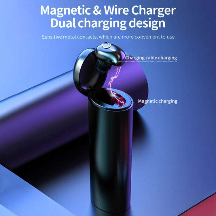 V21 Mini Single Ear Stereo Bluetooth V5.0 Wireless Earphones with Charging Box(White) - Bluetooth Earphone by PMC TechLife | Online Shopping South Africa | PMC TechLife