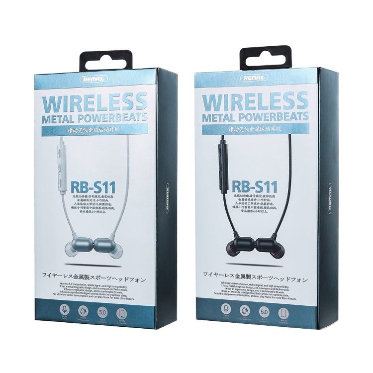 REMAX RB-S11 Lotune Series Wireless Metal Powerbears V5.0 Bluetooth Earphone (White) - Neck-mounted Earphone by REMAX | Online Shopping South Africa | PMC Jewellery