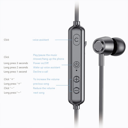 A10 Bluetooth 5.0 Neck-mounted Sport Wireless Bluetooth Earphone (Black) - Neck-mounted Earphone by PMC Jewellery | Online Shopping South Africa | PMC Jewellery