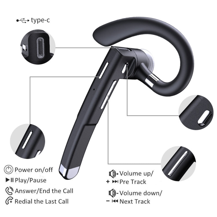 YYK-520 Single Rotatable Earhook Noise Cancelling Wireless Bluetooth Earphone, Specification: Simplified Version - Bluetooth Earphone by PMC TechLife | Online Shopping South Africa | PMC TechLife