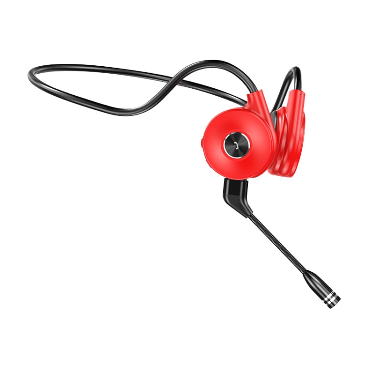 M-1 Back-mounted Touch Noise Reduction Bone Conduction Bluetooth Earphone with Detachable Microphone (Red) - Headset & Headphone by PMC TechLife | Online Shopping South Africa | PMC TechLife