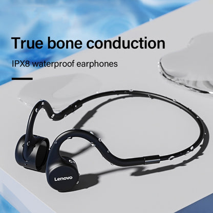 Lenovo X5 IPX8 Waterproof Bluetooth 5.0 Bone Conduction Wireless Earphones, Built-in 8G Memory (Black) - Neck-mounted Earphone by Lenovo | Online Shopping South Africa | PMC Jewellery