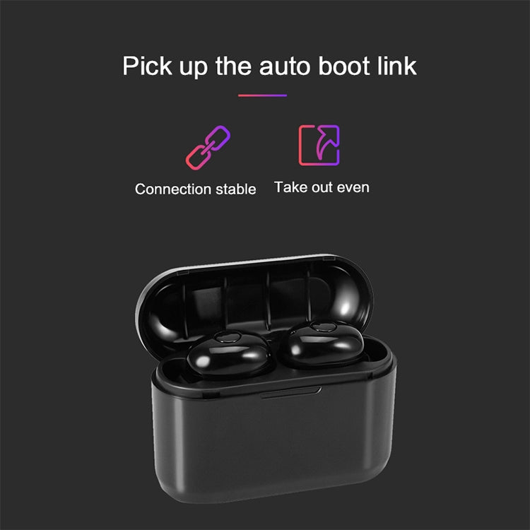 DT-4 IPX Waterproof Bluetooth 5.0 Wireless Bluetooth Earphone with 350mAh Magnetic Charging Box, Support for Calling(Rose Gold) - Bluetooth Earphone by PMC Jewellery | Online Shopping South Africa | PMC Jewellery
