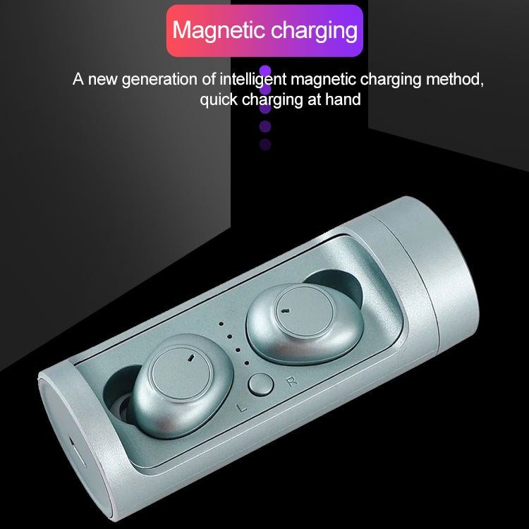 DT-15 Wireless Two Ear Bluetooth Headset Supports Touch & Smart Magnetic Charging & Power On Automatic Pairing (Black) - Bluetooth Earphone by PMC TechLife | Online Shopping South Africa | PMC TechLife
