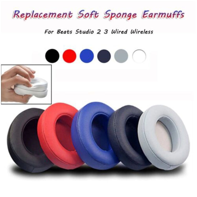 1 Pair Soft Sponge Earmuff Headphone Jacket for Beats Solo 2.0, Wired Version(Red) - Earmuff & Pad by PMC TechLife | Online Shopping South Africa | PMC TechLife