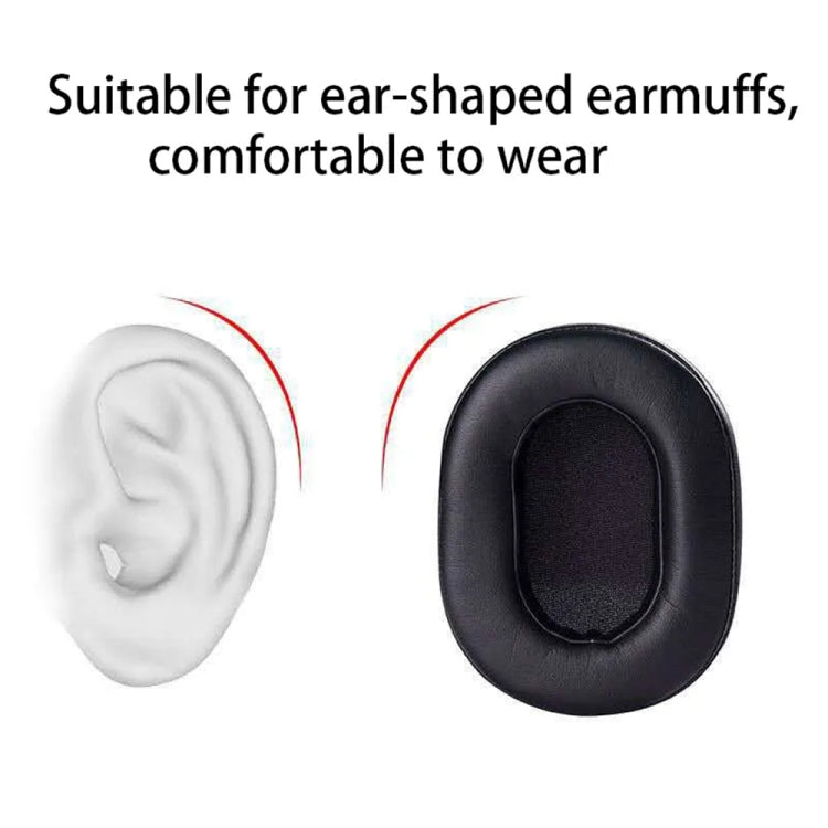 1 Pair Soft Sponge Earmuff Headphone Jacket for Audio-technica ATH-MSR7 / M50X / M20 / M40 / M40X(Black) - Earmuff & Pad by PMC TechLife | Online Shopping South Africa | PMC TechLife