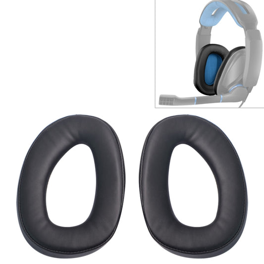 2 PCS For Sennheiser GSP300 / GSP301 / GSP302 / GSP303 / GSP350 Earphone Cushion Cover Earmuffs Replacement Earpads without Mesh - Earmuff & Pad by PMC Jewellery | Online Shopping South Africa | PMC Jewellery