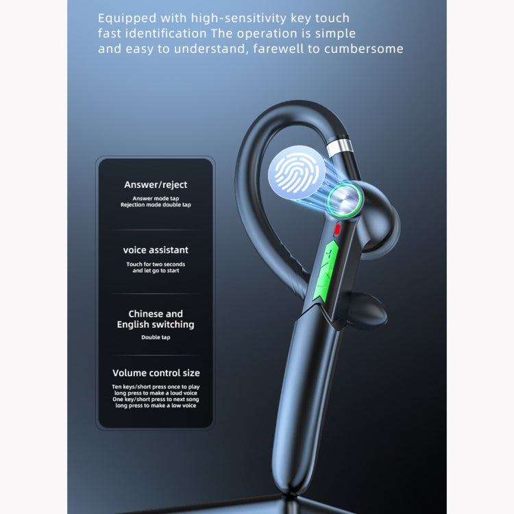 ME-100 TWS Business Rotating Universal True Stereo 5.0 Version Hanging Ear In-Ear Bluetooth Headset(Red + Black) - Bluetooth Earphone by PMC TechLife | Online Shopping South Africa | PMC TechLife