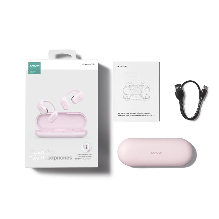 JOYROOM JR-OE1 Waterproof True Wireless Noise Reduction Bluetooth Earphone (Pink) - Bluetooth Earphone by JOYROOM | Online Shopping South Africa | PMC Jewellery