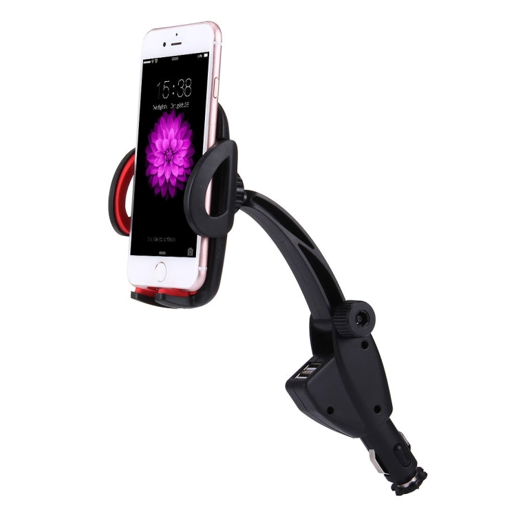 HC006 2 in 1 Car Charger & 360 Rotation Holder, For iPhone, Galaxy, Huawei, Xiaomi, LG, HTC and other Smartphones of width 47-92mm Smartphone(Red) - Car Holders by PMC Jewellery | Online Shopping South Africa | PMC Jewellery