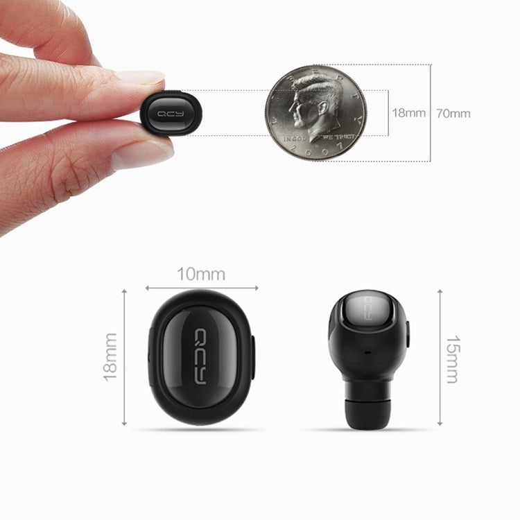 QCY Q26 Mini In-ear Universal Wireless Bluetooth 4.1 Earphone with English Voice,Effective Bluetooth Distance: 10M(Black) - Bluetooth Earphone by QCY | Online Shopping South Africa | PMC Jewellery