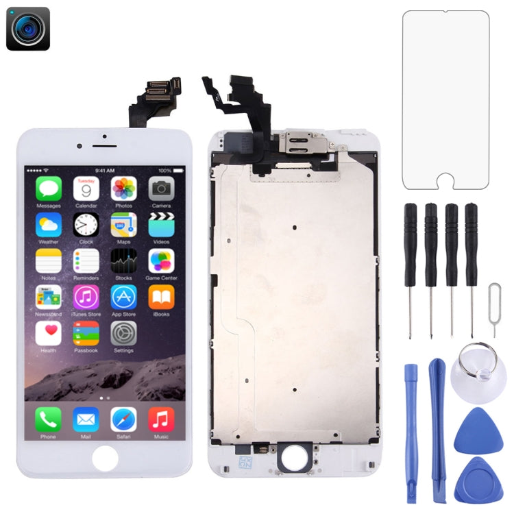 TFT LCD Screen for iPhone 6 Plus Digitizer Full Assembly with Front Camera (White) - free shipping - PMC TechLife - Order now!