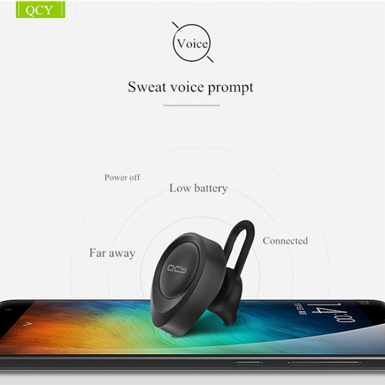 QCY J11 Universal Driving Wireless Bluetooth 4.1 Earphone with Mic for Smart Phones or Other Bluetooth Devices, Effective Bluetooth Distance: 10M(Black) - Bluetooth Earphone by QCY | Online Shopping South Africa | PMC Jewellery