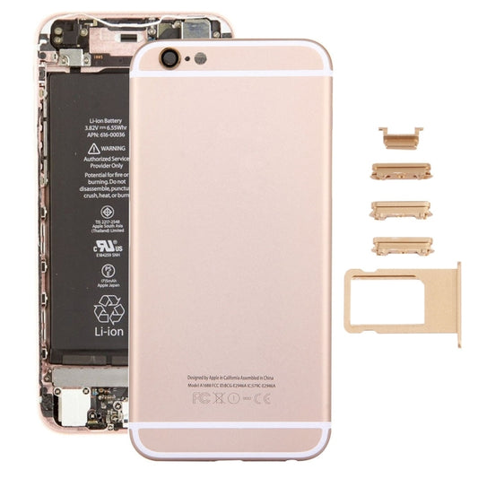 5 in 1 for iPhone 6s (Back Cover + Card Tray + Volume Control Key + Power Button + Mute Switch Vibrator Key) Full Assembly Housing Cover(Gold) - iPhone 6S/6S Plus Parts by PMC Jewellery | Online Shopping South Africa | PMC Jewellery