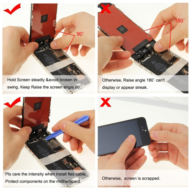 TFT LCD Screen for iPhone 6s Digitizer Full Assembly with Front Camera (Black) - free shipping - PMC TechLife - Order now!