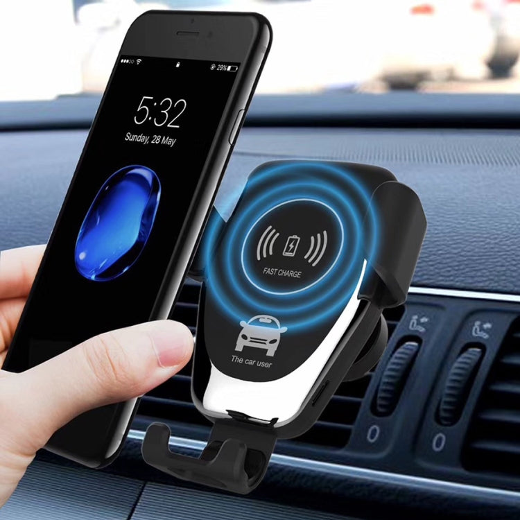 C6 Gravity Induction Car Qi Wireless Charger Fast Charging Air Vent Phone Holder(Black) - Car Holders by PMC Jewellery | Online Shopping South Africa | PMC Jewellery