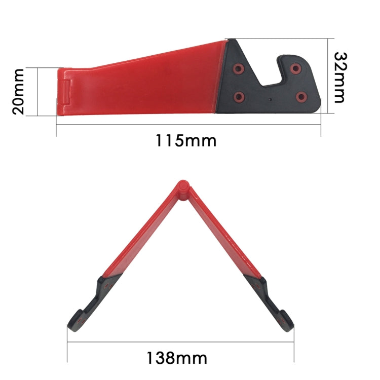 V Shape Universal Mobile Phone Tablet Bracket Holder (Red) - Desktop Holder by PMC TechLife | Online Shopping South Africa | PMC TechLife