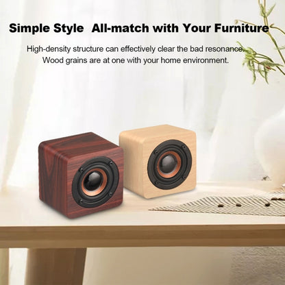 Q1 Wooden Mini Portable Mega Bass Wireless Bluetooth Speaker(Black) - Mini Speaker by PMC Jewellery | Online Shopping South Africa | PMC Jewellery