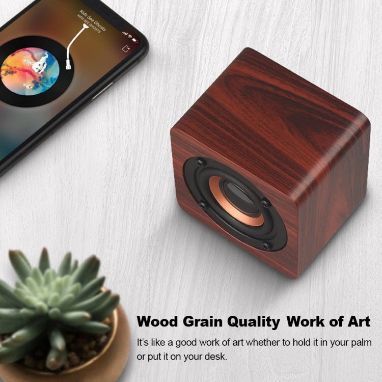 Q1 Wooden Mini Portable Mega Bass Wireless Bluetooth Speaker(Yellow) - Mini Speaker by PMC Jewellery | Online Shopping South Africa | PMC Jewellery