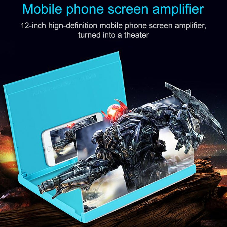 F18 12 inch Rotatable Folding Universal Mobile Phone Screen Amplifier HD Video Amplifier with Block Light Card, Book Shape Version(White) - Screen Magnifier by PMC TechLife | Online Shopping South Africa | PMC TechLife
