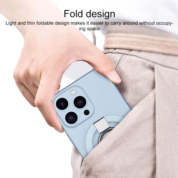 MagSafe Magnetic Adhesive Free Double Joint Ring Holder For iPhone 13 Series / iPhone 12 Series(Blue) - Ring Holder by PMC TechLife | Online Shopping South Africa | PMC TechLife