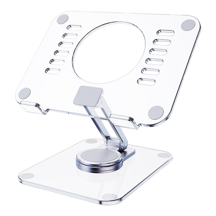 R-JUST T632 Acrylic 360 Degree Rotating Desktop Tablet Stand (Transparent) - Desktop Holder by R-JUST | Online Shopping South Africa | PMC Jewellery