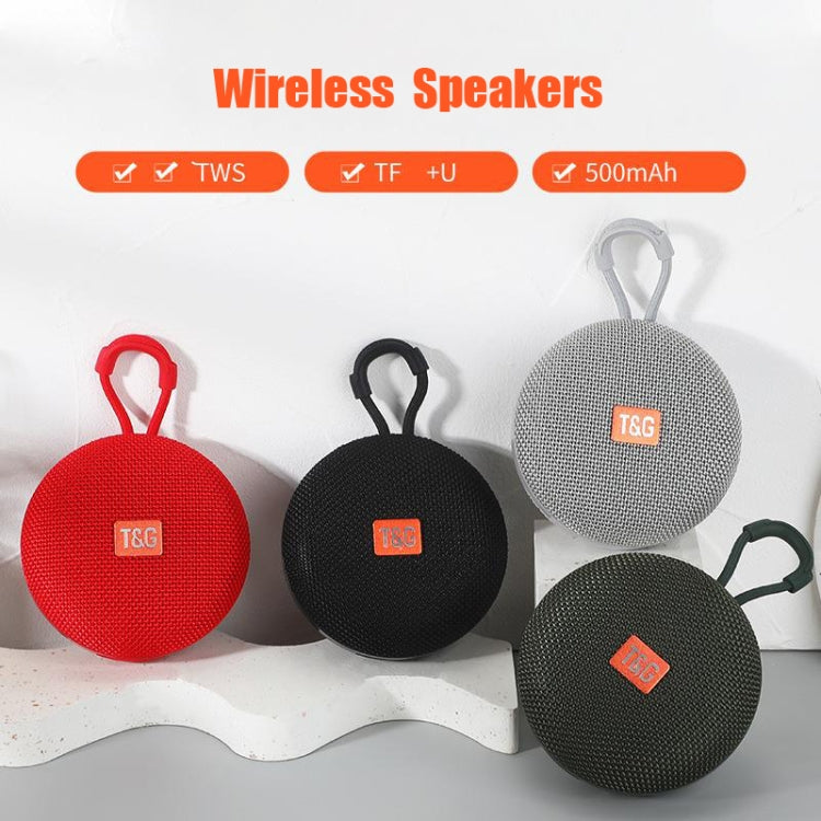 T&G TG352 Outdoor Portable Riding Wireless Bluetooth Speaker TWS Stereo Subwoofer, Support Handsfree Call / FM / TF(Grey) - Mini Speaker by T&G | Online Shopping South Africa | PMC Jewellery