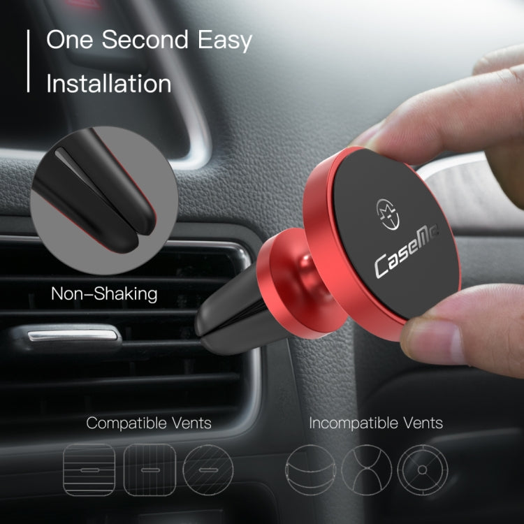 CaseMe Universal 360 Degree Rotation Magnetic Car Air Outlet Vent Mount Phone Holder, For iPhone, Galaxy, Sony, Lenovo, HTC, Huawei, and other Smartphones (Red) - Car Holders by CaseMe | Online Shopping South Africa | PMC Jewellery