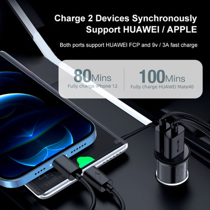 awei C-706 20W PD Type-C + QC 3.0 Type-A Car Charger with CL-110T Data Cable - Car Charger by awei | Online Shopping South Africa | PMC Jewellery | Buy Now Pay Later Mobicred