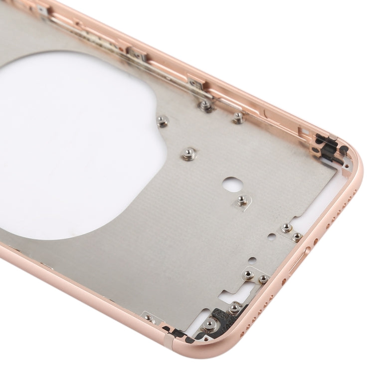Transparent Back Cover with Camera Lens & SIM Card Tray & Side Keys for iPhone 8 (Gold) - Back Cover by PMC TechLife | Online Shopping South Africa | PMC TechLife