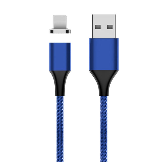 M11 3A USB to 8 Pin Nylon Braided Magnetic Data Cable, Cable Length: 2m (Blue) - Charging Cable & Head by PMC Jewellery | Online Shopping South Africa | PMC Jewellery