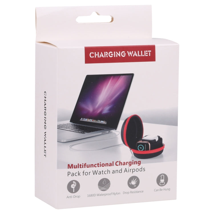 3 in 1 Charger Holder Base for Watch & AirPods with Zippered Storage Bag & Carabiner - Other Accessories by PMC Jewellery | Online Shopping South Africa | PMC Jewellery