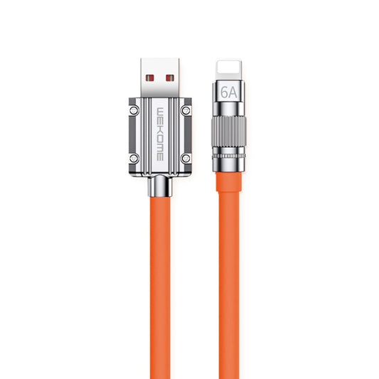 WK WDC-186 Qjie Series 6A USB to 8 Pin Ultra-fast Charging Data Cable, Length: 1m (Orange) - Normal Style Cable by WK | Online Shopping South Africa | PMC Jewellery
