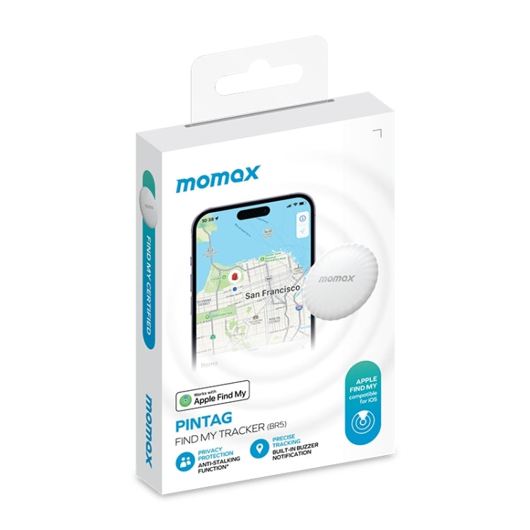 MOMAX PINTAG BR5 Wireless Positioning Anti-lost Device(Black) - Anti-lost Alarm by MOMAX | Online Shopping South Africa | PMC Jewellery | Buy Now Pay Later Mobicred