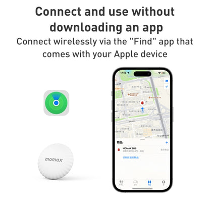 MOMAX PINTAG BR5 Wireless Positioning Anti-lost Device(Black) - Anti-lost Alarm by MOMAX | Online Shopping South Africa | PMC Jewellery | Buy Now Pay Later Mobicred