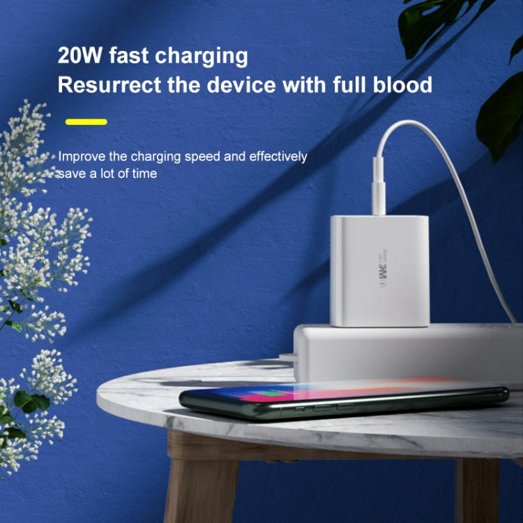 WK WP-U109 Max 20W USB + Type-C Fast Charging with Digital Display , Plug Type: US Plug - USB Charger by WK | Online Shopping South Africa | PMC Jewellery