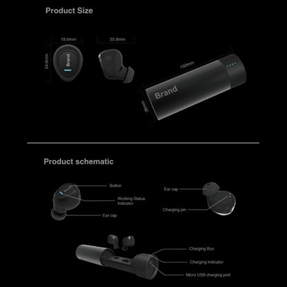 Universe XHH-ES62 IPX5 Waterproof Noise Cancelling Earbuds Sports Wireless Bluetooth V4.2 Headset with Charging Case, For iPhone, Samsung, Huawei, Xiaomi, HTC and Other Smartphones(Purple) - Bluetooth Earphone by PMC Jewellery | Online Shopping South Africa | PMC Jewellery