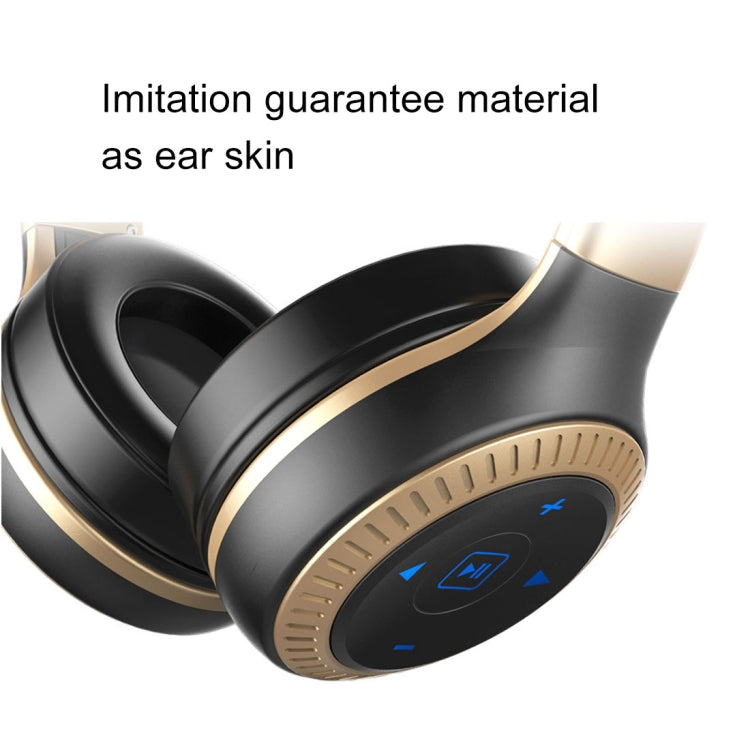 ZEALOT B20 Stereo Wired Wireless Bluetooth 4.0 Subwoofer Headset with 3.5mm Universal Audio Cable Jack & HD Microphone, For Mobile Phones & Tablets & Laptops(Gold) - Headset & Headphone by ZEALOT | Online Shopping South Africa | PMC Jewellery