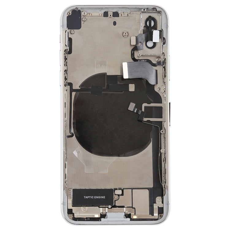 Battery Back Cover Assembly with Side Keys & Vibrator & Speaker Ringer Buzzer & Power Button + Volume Button Flex Cable & Card Tray & Battery Adhesive for iPhone X(White) - Back Cover by PMC TechLife | Online Shopping South Africa | PMC TechLife