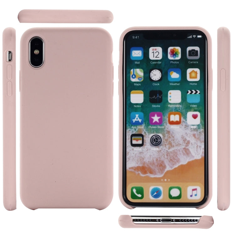 For iPhone XR Four Corners Full Coverage Liquid Silicone Case(Light Pink) - More iPhone Cases by PMC Jewellery | Online Shopping South Africa | PMC Jewellery