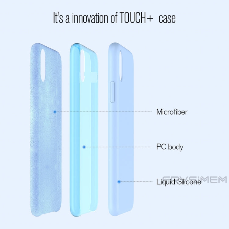 For iPhone XR Four Corners Full Coverage Liquid Silicone Case(Baby Blue) - More iPhone Cases by PMC TechLife | Online Shopping South Africa | PMC TechLife