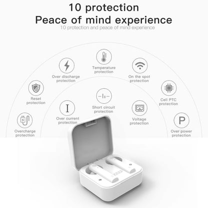 AIR2S TWS Dual Microphone Voice Noise Cancelling Touch Bluetooth Earphone with Charging Box, Support Light Display & Call & Voice Assistant & NFC(White) - TWS Earphone by PMC Jewellery | Online Shopping South Africa | PMC Jewellery