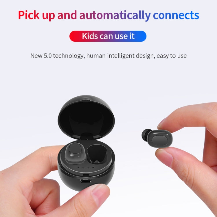 A10 TWS Space Capsule Shape Wireless Bluetooth Earphone with Magnetic Charging Box & Lanyard, Support HD Call & Automatic Pairing Bluetooth(White + Black) - TWS Earphone by PMC TechLife | Online Shopping South Africa | PMC TechLife