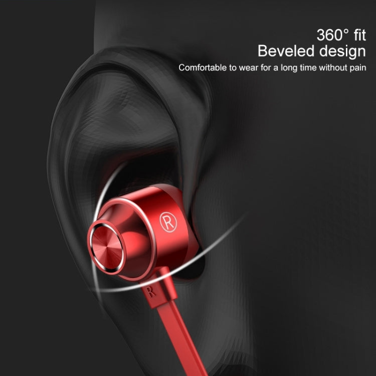 Bluetooth 5.1 Round Wire Neck-mounted Bluetooth Sports Earphone with Magnetic Function(Red) - Neck-mounted Earphone by PMC TechLife | Online Shopping South Africa | PMC TechLife