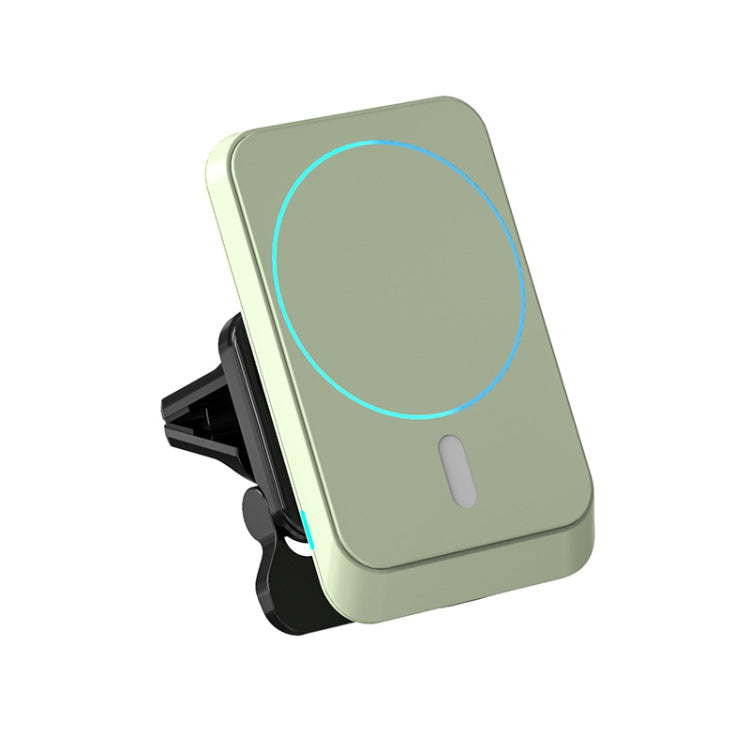 JJT-969 15W Max Output Magnetic Car Air Outlet Bracket Wireless Charger(Green) - Wireless Charger Holders by PMC Jewellery | Online Shopping South Africa | PMC Jewellery