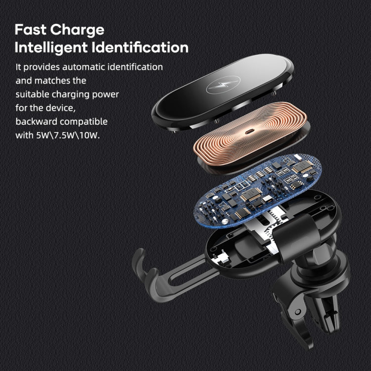 ROCK W31 Car Gravity Wireless Charging Air Outlet Bracket - Wireless Charger Holders by ROCK | Online Shopping South Africa | PMC TechLife | Buy Now Pay Later Mobicred