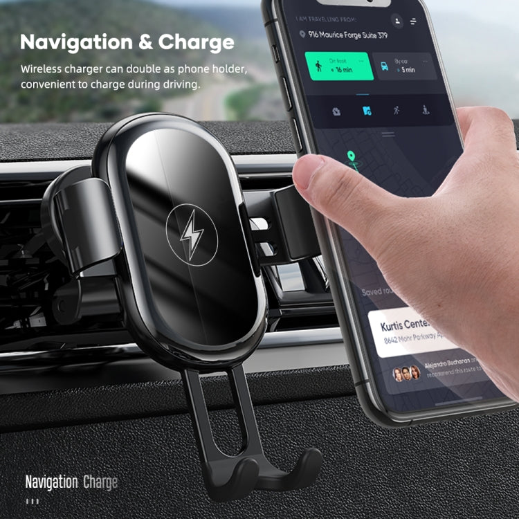 ROCK W31 Car Gravity Wireless Charging Air Outlet Bracket - Wireless Charger Holders by ROCK | Online Shopping South Africa | PMC TechLife | Buy Now Pay Later Mobicred